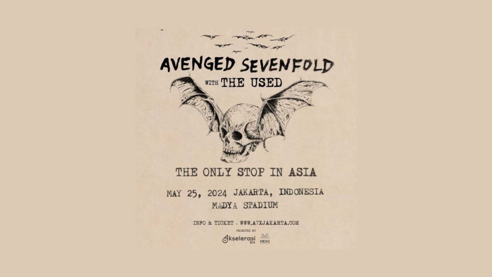 Avenged Sevenfold Resmi Adakan Konser Bulan Mei, Berikut Harga Tiketnya